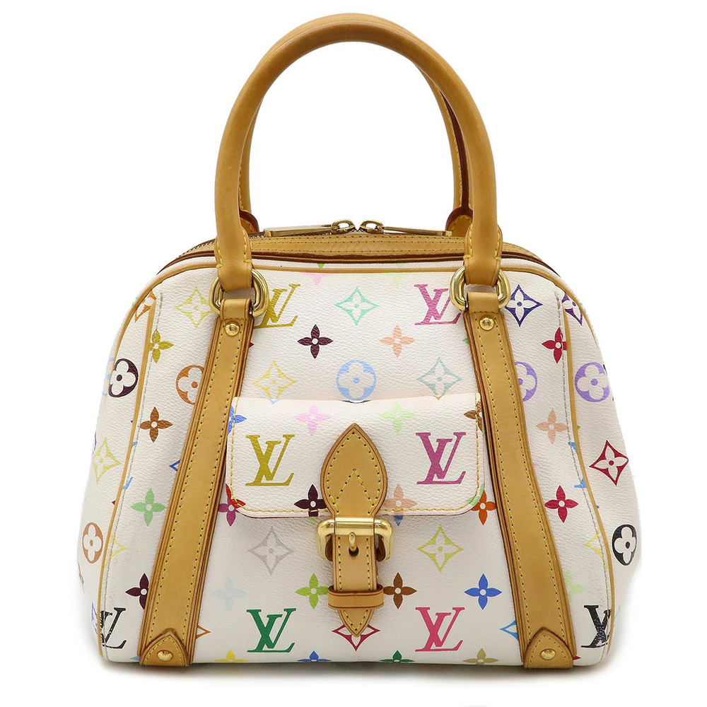 LOUIS VUITTON Monogram Multicolor Priscilla Handbag Blanc White
